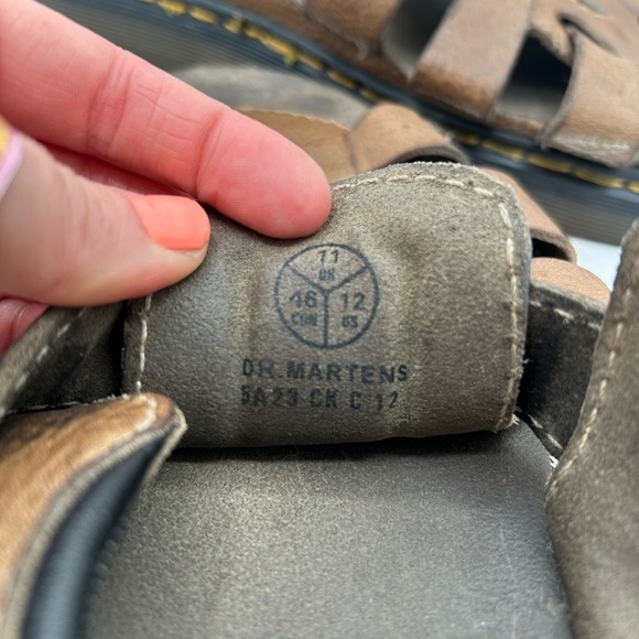 RARE DR MARTENS Sandals Mens Size 12 Brown Leather Fisherman Made In ENGLAND Y2K - Picture 13 of 13